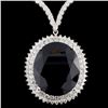 18K Gold 50.27ct Sapphire & 7.68ctw Diamond Neckla