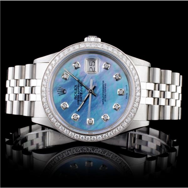 Rolex SS DateJust Diamond 36mm Wristwatch