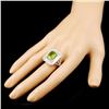 Image 3 : 18K Gold 5.65ct Peridot & 1.73ctw Diamond Ring