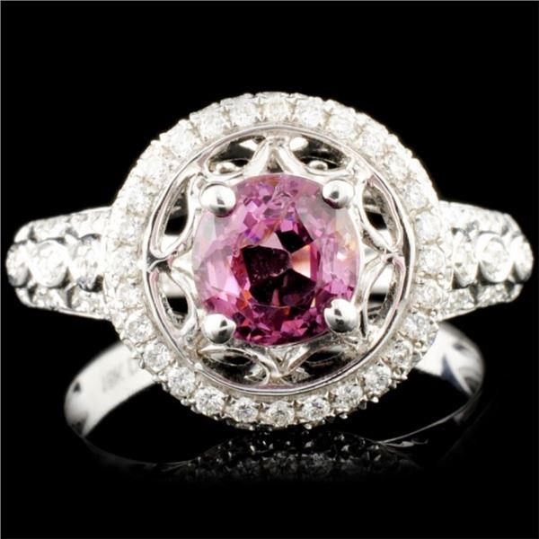 18K Gold 1.43ctw Spinel & 0.47ctw Diamond Ring