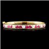 Image 1 : 18K Gold 2.30ctw Ruby & 1.24ctw Diamond Bangle