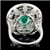 Image 3 : 18K Gold 4.58ct Emerald & 3.22ctw Diamond Ring