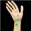 Image 3 : 18K Gold 25.31ctw Emerald & 3.78ctw Diamond Neckla