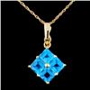 14K Gold 2.40ct Topaz Pendant