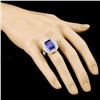 Image 3 : 18K Gold 8.13ct Tanzanite & 1.58ctw Diamond Ring