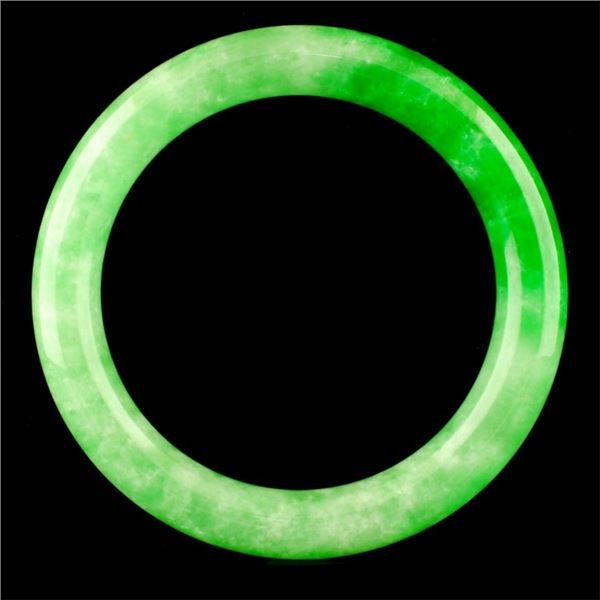 Chinese Fine Jadeite Green Bangle