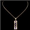 Image 2 : 14K Gold 2.35ct Amethyst Pendant
