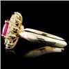 Image 3 : 14K Gold 1.25ct Sapphire & 0.68ctw Diamond Ring