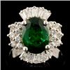 Image 1 : 18K Gold 3.10ct Emerald & 0.86ctw Diamond Ring