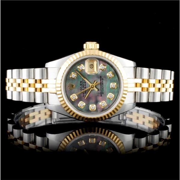 Rolex DateJust 18K & SS Ladies Wristwatch