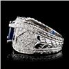 Image 3 : 14K White Gold 2.50ct Sapphire & 1.36ct Diamond Ri