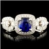 18K Gold 0.90ct Sapphire & 0.91ctw Diamond Ring