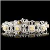 Image 1 : 18K Gold 7.59ctw Fancy Diamond Bracelet
