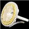 Image 2 : 18K White Gold 8.13ctw Fancy Diamond Ring