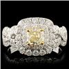 Image 1 : 18K Gold 1.52ctw Fancy Diamond Ring