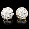 18K Gold 0.90ctw Diamond Earrings