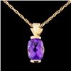 14K Gold 2.42ct Amethyst Pendant