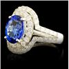 Image 2 : 18K Gold 2.78ct Tanzanite & 1.05ctw Diamond Ring