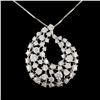 Image 1 : 14K White Gold 4.80ctw Diamond Necklace