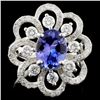 18K White Gold 1.75ct Tanzanite & 1.22ct Diamond R