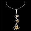Image 2 : 18K Gold 2.76ctw Fancy Diamond Pendant