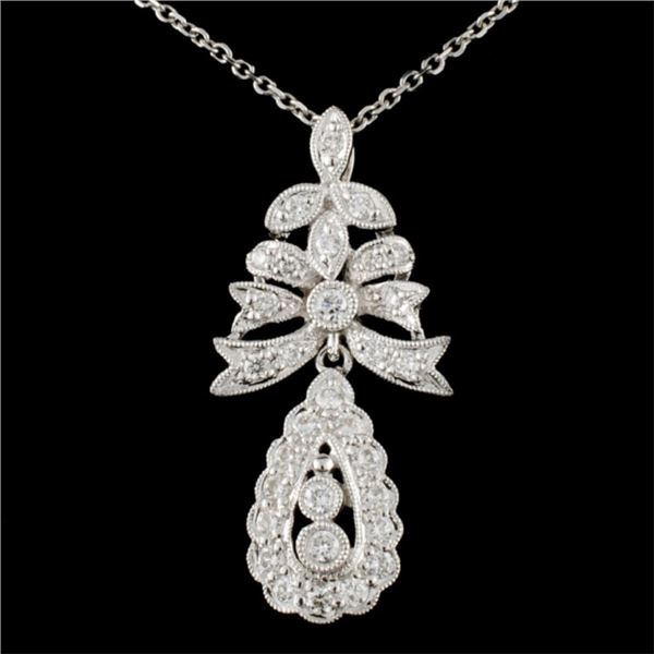 18K Gold 0.49ctw Diamond Pendant