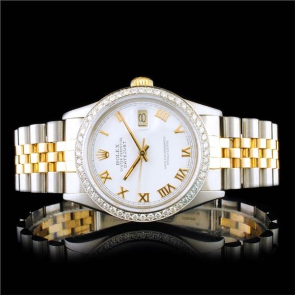 Rolex DateJust YG/SS Diamond 36mm Wristwatch