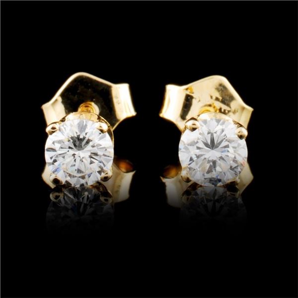 14K Gold 0.44ctw Diamond Earrings