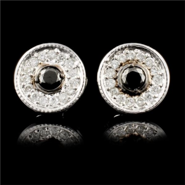 14K Gold 0.35ctw Fancy Color Diamond Earrings