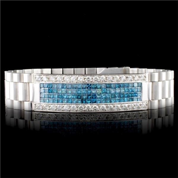 18K Gold 7.27ctw Men's Diamond Bracelet