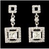 Image 1 : 14K Gold 1.26ctw Diamond Earrings