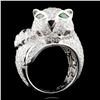 Image 1 : 18K Gold 0.17ct Garnet & 5.36ct Diamond Ring