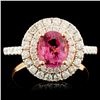 Image 1 : 18K Gold 1.28ct Spinel & 0.85ctw Diamond Ring