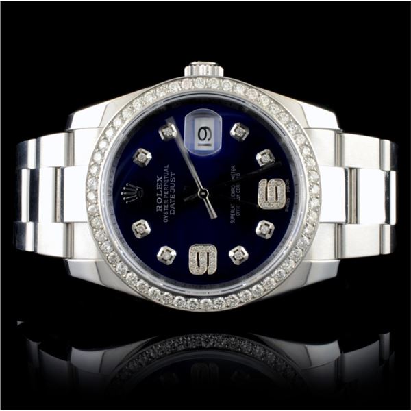 Rolex DateJust 116200 SS 1.35ct Diamond 36MM Watch