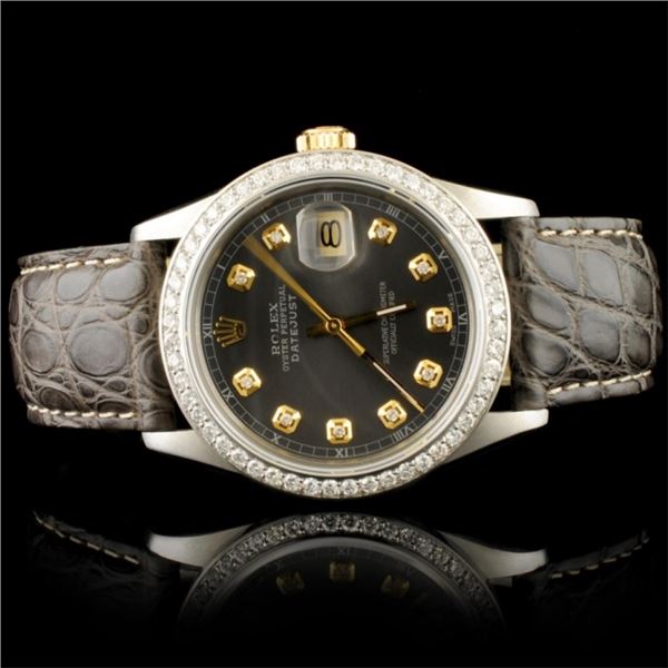 Rolex DateJust YG/SS 1.35ct Diamond 36MM Watch