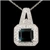 14K Gold 3.30ct Tourmaline & 0.41ctw Diamond Penda