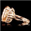 Image 3 : 14K Gold 20.17ct Morganite & 0.49ctw Diamond Ring