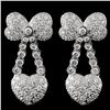Image 1 : 18K White Gold 1.28ct Diamond Earring