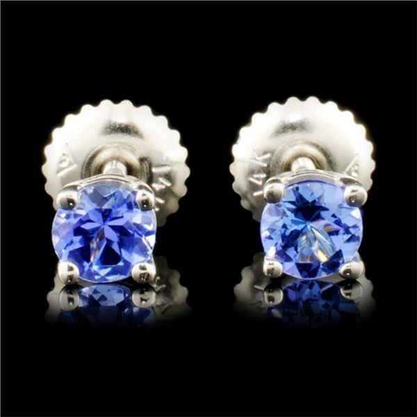 14K Gold 0.70ctw Tanzanite Earrings