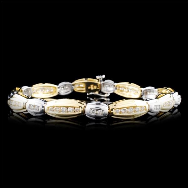 14K Gold 1.91ctw Diamond Bracelet