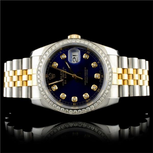 Rolex DateJust 116233 18K YG/SS Diamond 36MM Watch