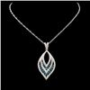 Image 2 : 14K White Gold 1.16ctw Diamond Pendant