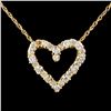 Image 1 : 14K Gold 0.74ctw Diamond Pendant