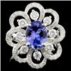 18K Gold 1.75ct Tanzanite & 1.22ctw Diamond Ring