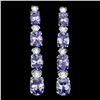 `14k Gold 7.00ct Tanzanite & 0.50ct Diamond Earrin