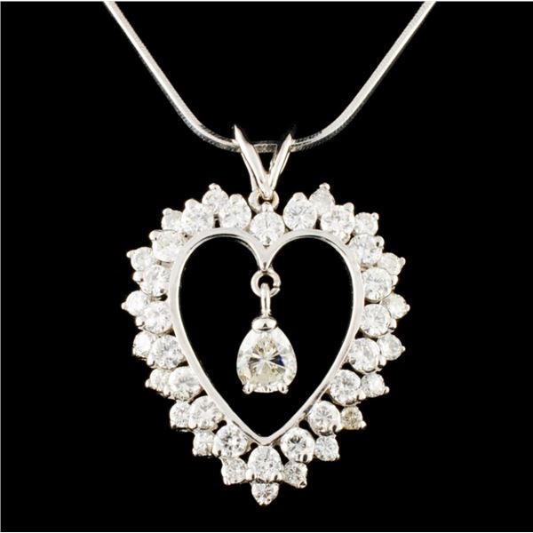 14K Gold 1.92ctw Diamond Pendant