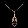 Image 2 : 14K Gold 1.02ctw Diamond Pendant