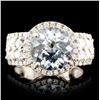 18K Gold 2.94ctw Aquamarine & 1.17ctw Diamond Ring