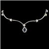 14K Gold 2.43ct Sapphire & 2.57ct Diamond Necklace