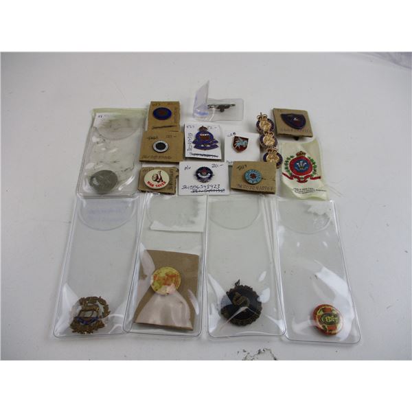 ASSORTED MILITARY PIN ETC LOT